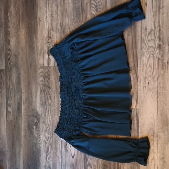 Pins And Needles Black Sheer Mesh Off Shoulder Blouse aaa - Picture 1 of 5